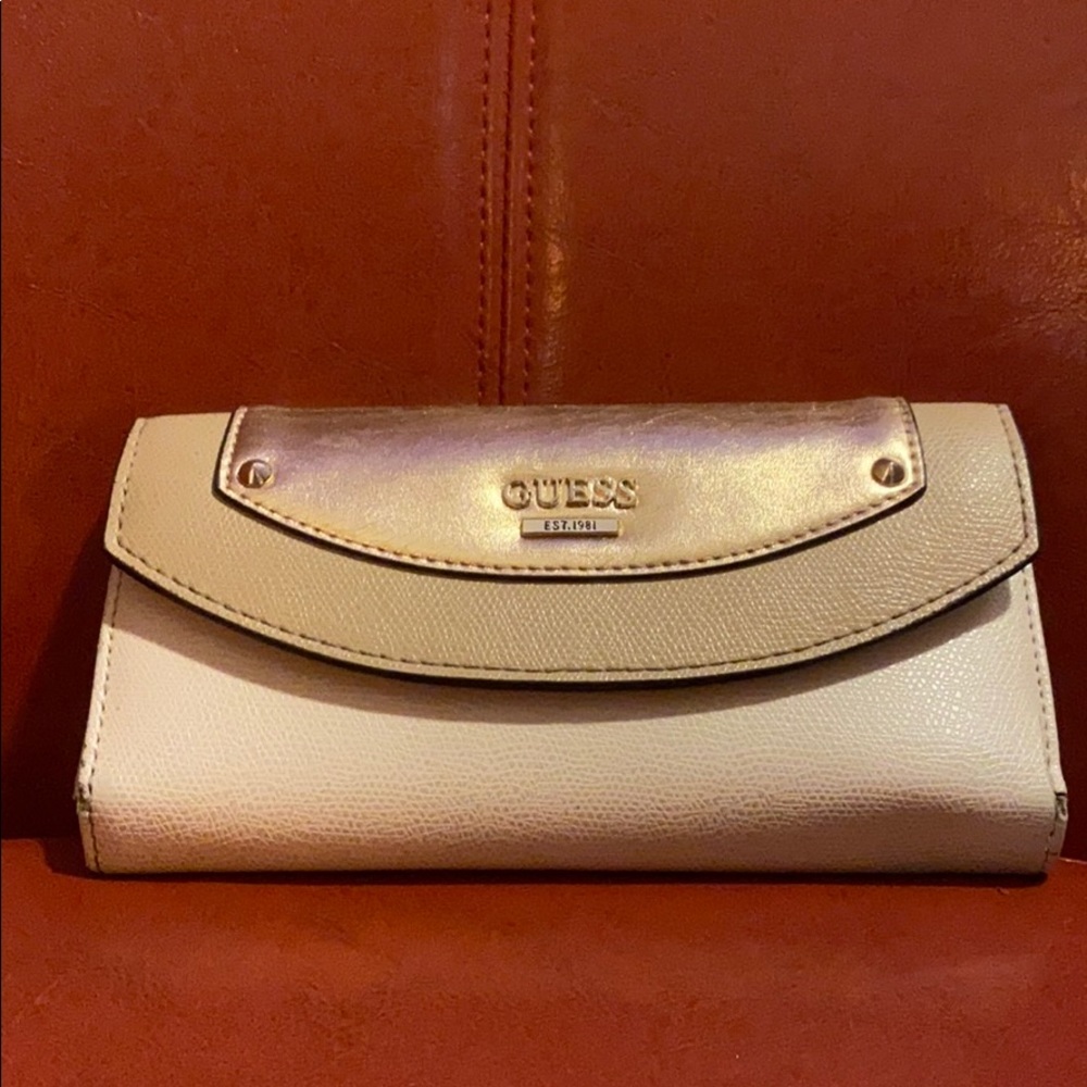 Cream coloured guess wallet